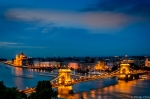 The Chain Bridge - with the Parliament in the background, Budapest, Hungary